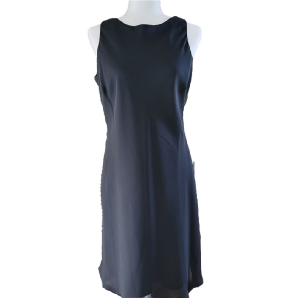 Chelsea Nites Little Black Dress Draped Back Size 10 EUC